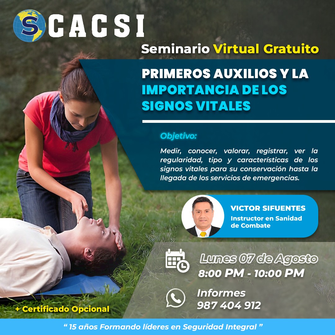 CACSI Perú - 👥SEMINARIO WEB EN VIVO🎦 📌Primeros auxilios y...