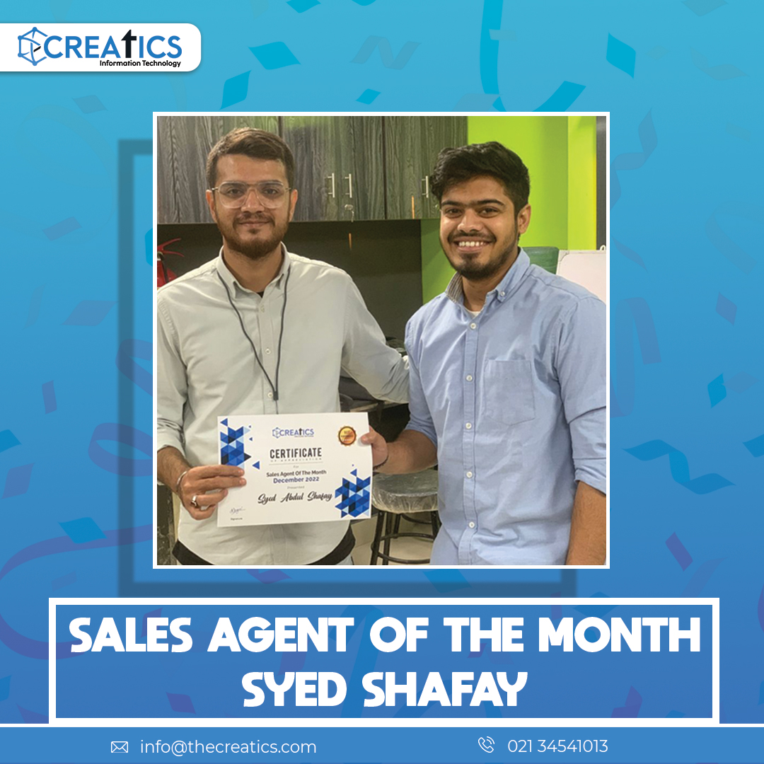 Creatics - Congratulations to our top sales agent of the... | Facebook