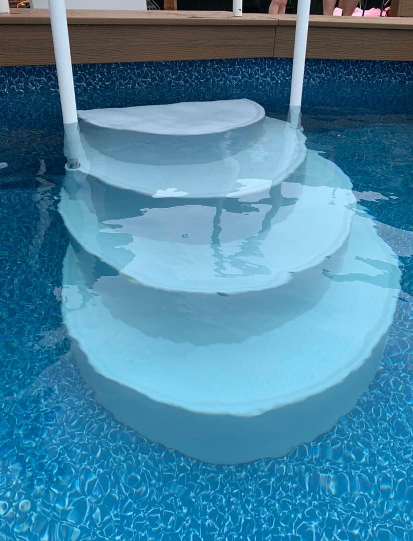 Wedding Cake Above Ground Pool Stairs (Only One Hand Rail) - Pools ...