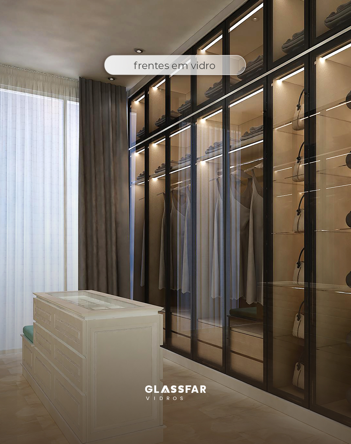 GlassFar - Os guarda-roupas com frentes em vidro unem design moderno e ...