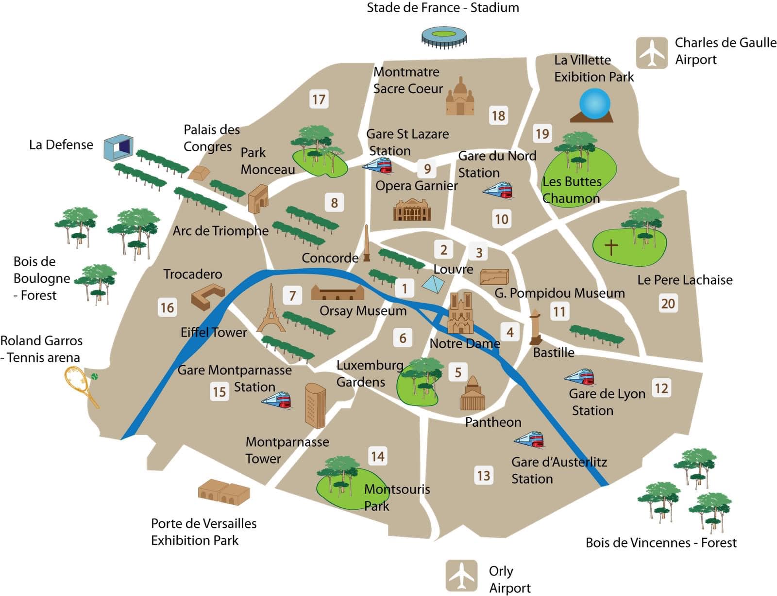 Walking distances within Paris. I find this map super useful to