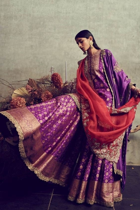 sari dress Aik Atelier | The Edit Art silk sarees originat) Indian Pure Traditional Dress called