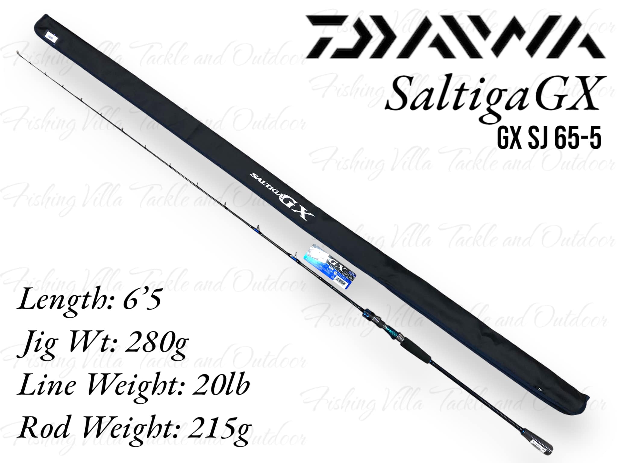 Daiwa Saltiga GX SJ 65B-5 Php11,350 Length: 6'5 Jig Wt: 280g Line