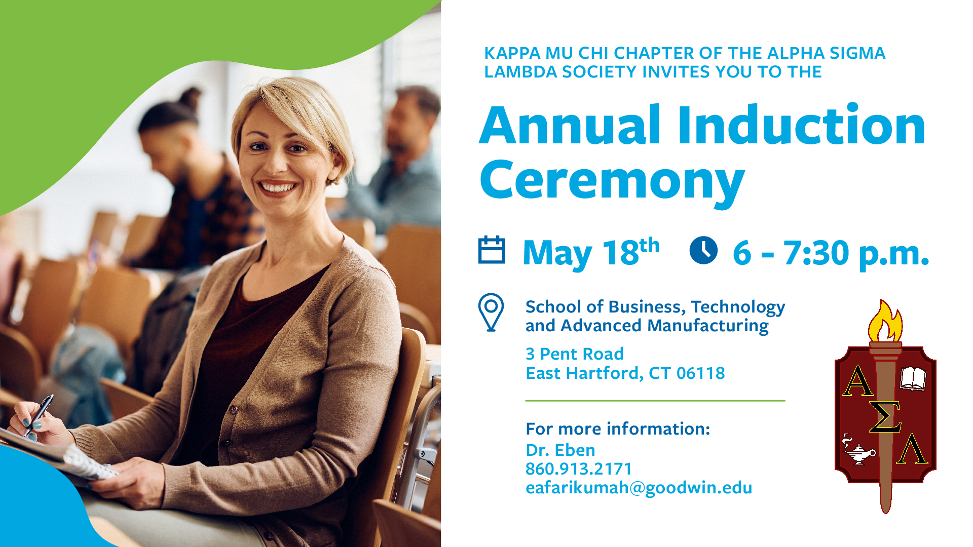Goodwin - Join us for the Annual Induction Ceremony for the Kappa Mu ...
