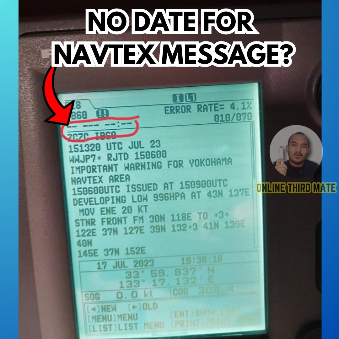 Online - 🟥SUBJECT: NAVTEX MESSAGES WITH NO DATE To address issues where ...