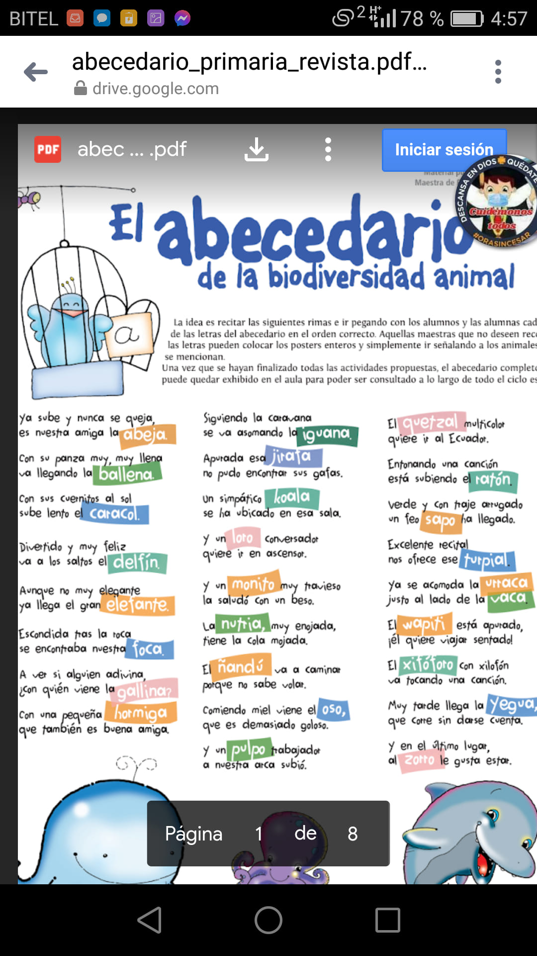 Educación PARA TODOS - ABECEDARIO DE LA BIODIVERSIDAD ANIMAL en PDF ...
