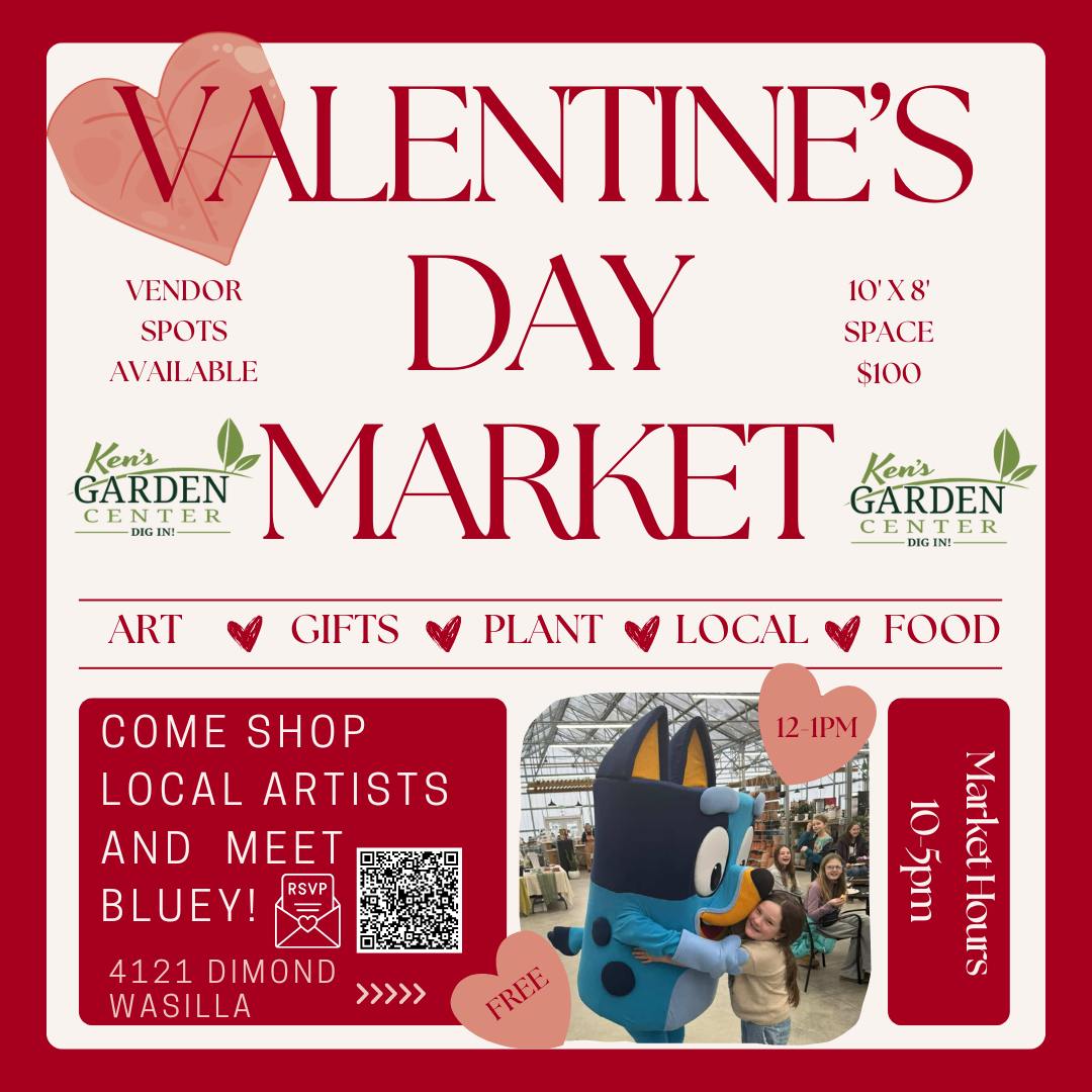 Ken's FREE Valentines Market + Meet BLUEY Event