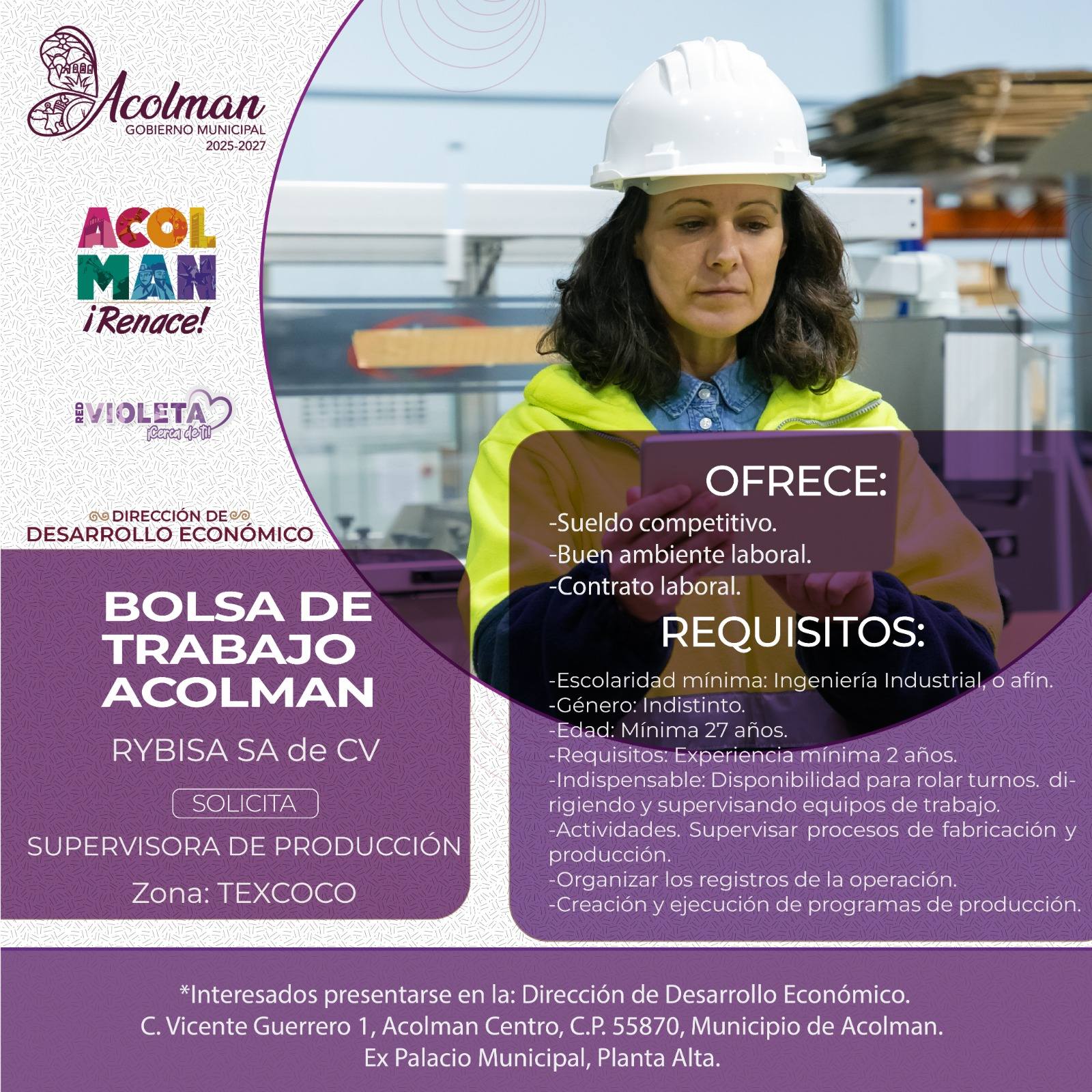 Bolsa de Trabajo, Desarrollo Económico, Acolman 2025-2027 added a new ...