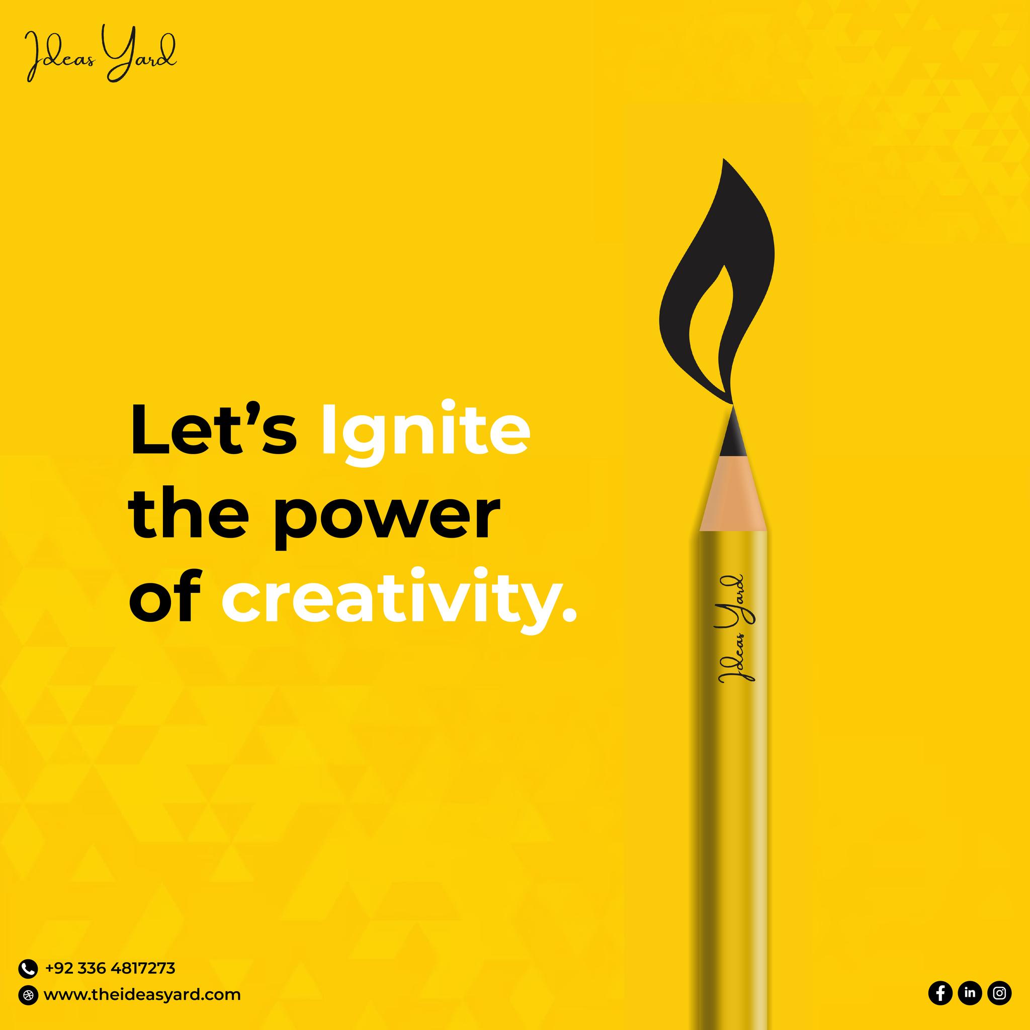 Ideas Yard - Unleash the power of creativity! Just like a single spark ...