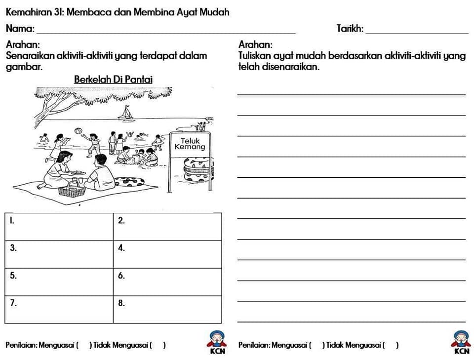 Cikgu Ff Latihan Bm Tahun 3 Inspirasi Membina Ayat Facebook