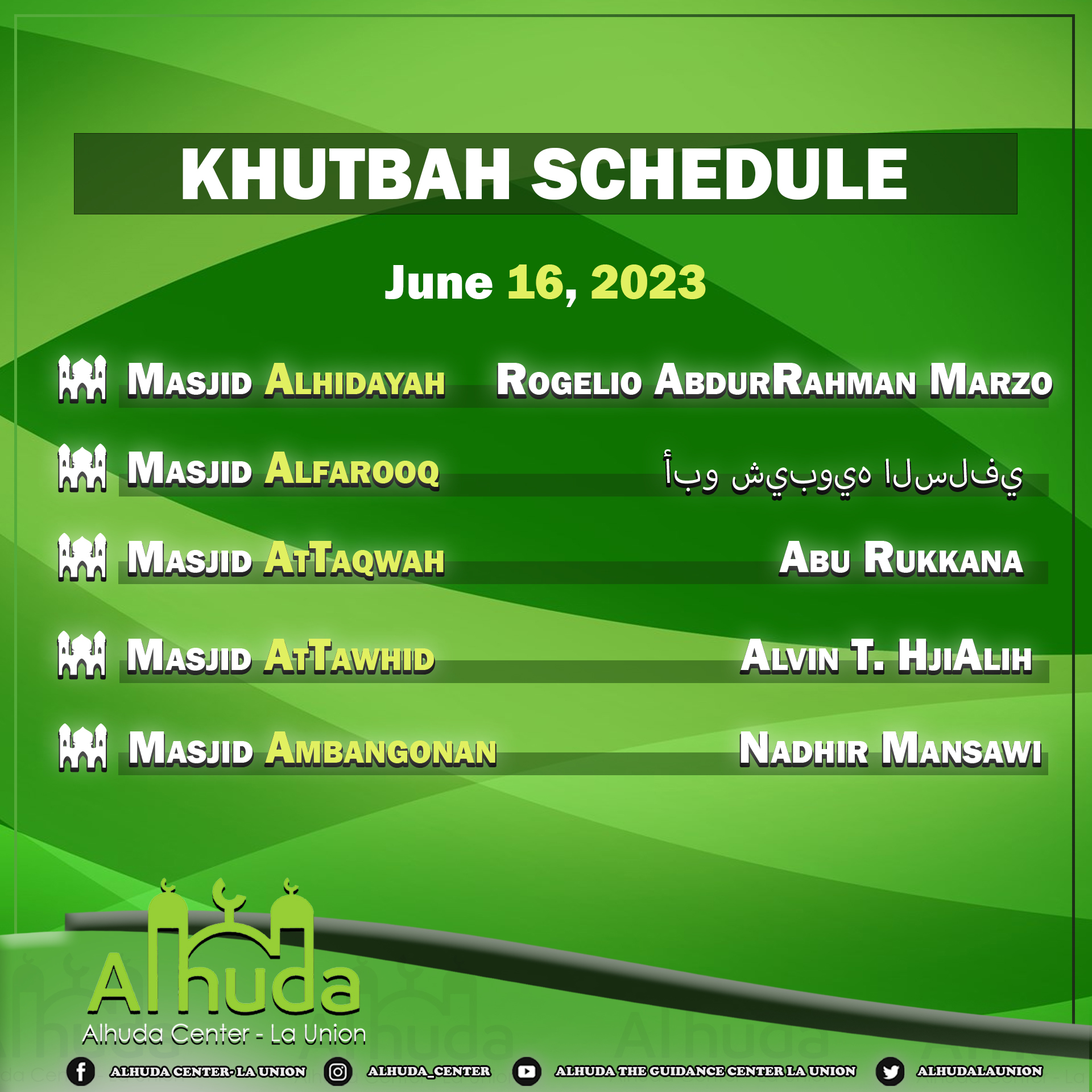 Alhuda - Friday Reflections: Unveiling the Lessons from the Khutbah ...
