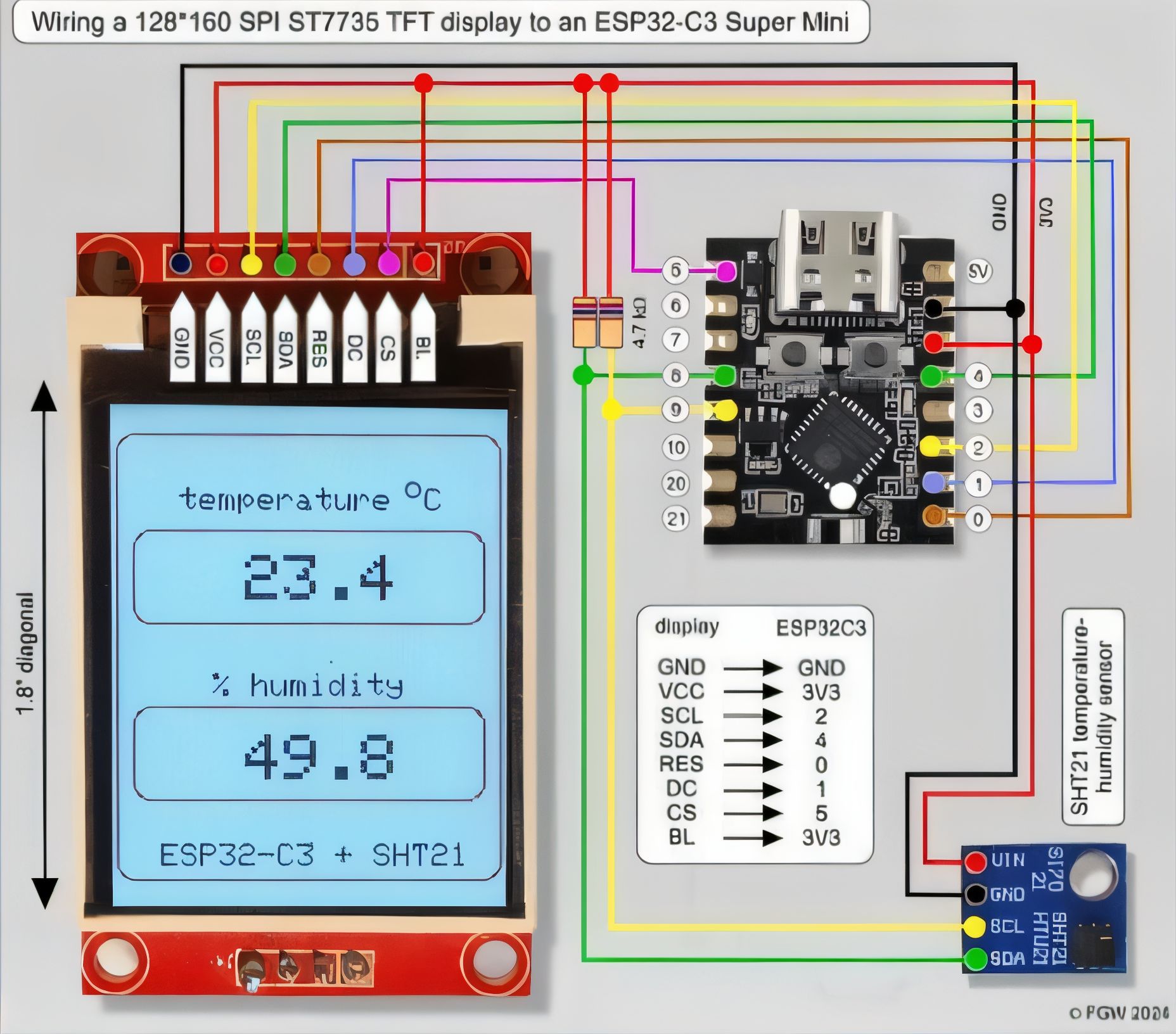 1,44 TFT LCD Display Modul ST7735 128x128 1,44 TFT LCD Display Modul ST7735 128x128