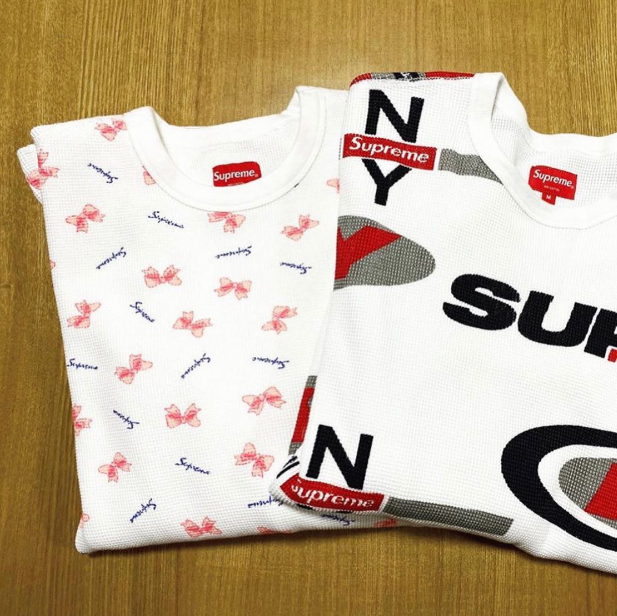 Supreme Bow Waffle Thermal 今年超流行的格仔彈性物料預訂：S M L XL