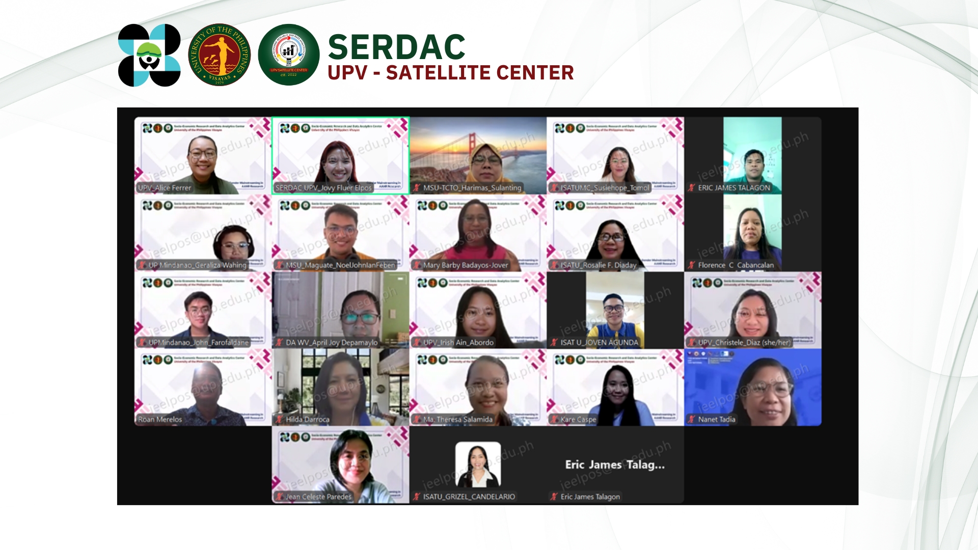 Socio-Economic Research and Data Analytics Center-UPV Satellite Center ...