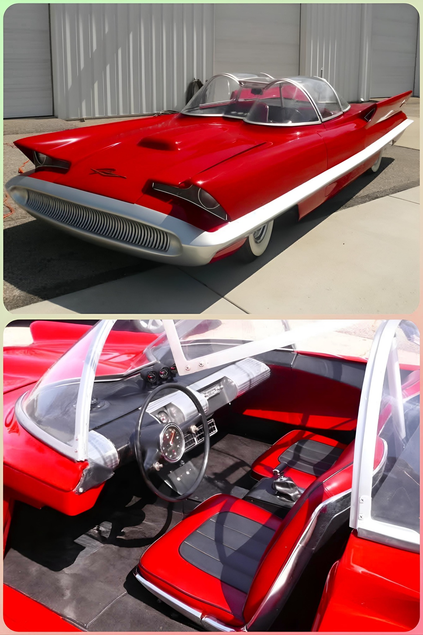1955 Lincoln Futura's futuristic design