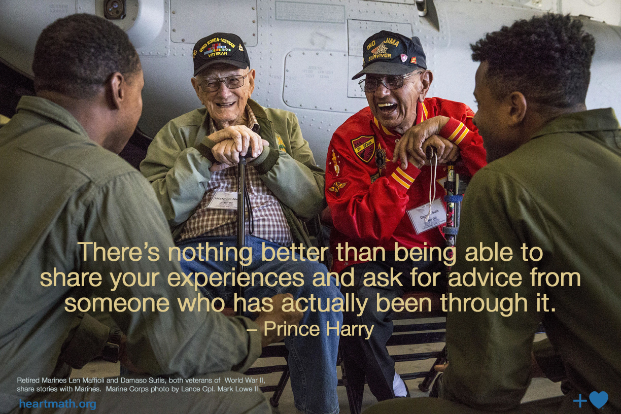 Sharing... - HeartMath for Troops, Veterans and Families