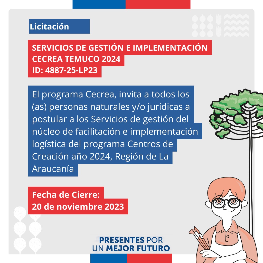 El programa Cecrea, invita a todos... - Culturas La Araucanía | Facebook