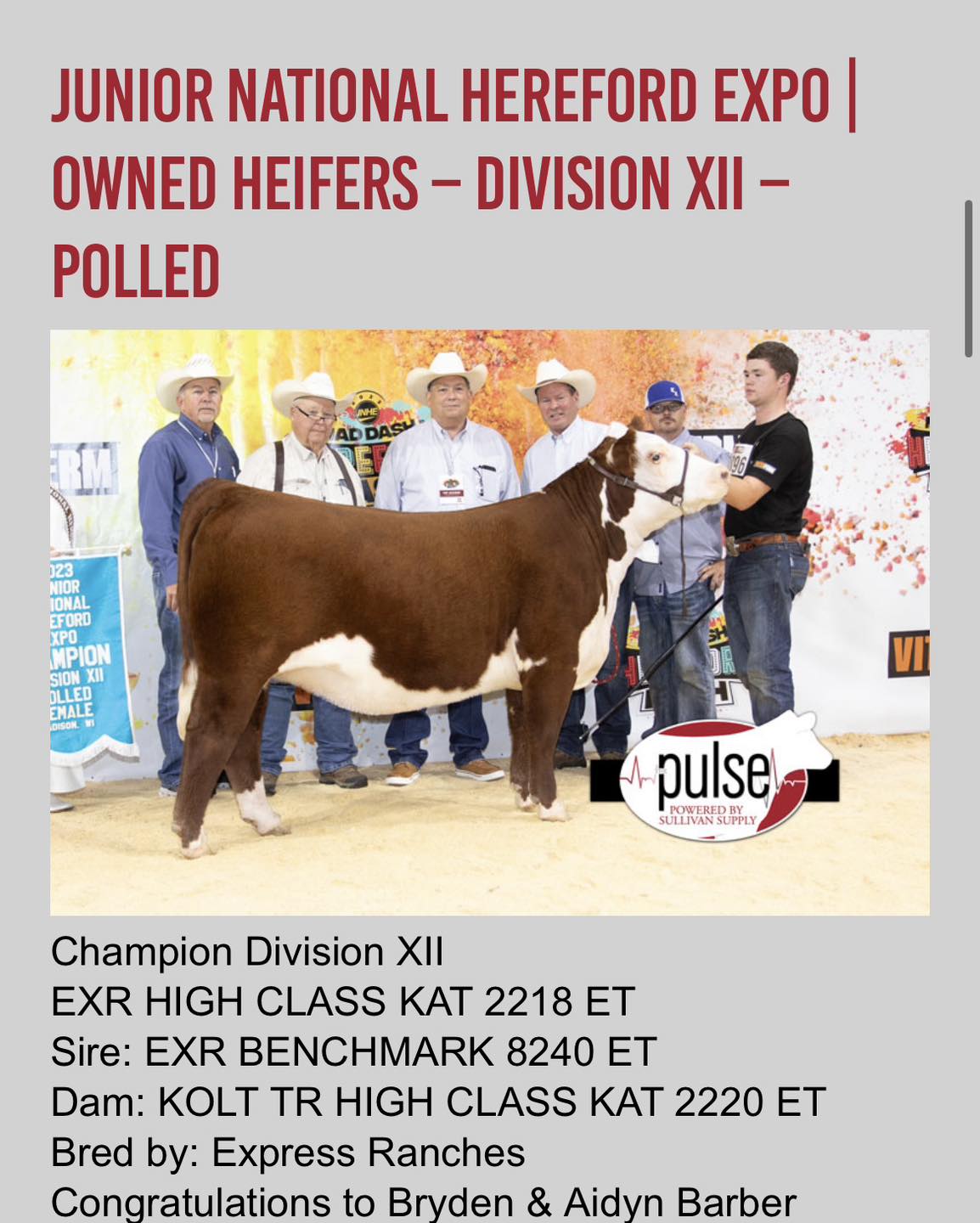 Express Ranches - Congratulations to Bryden Barber, TX &... | Facebook