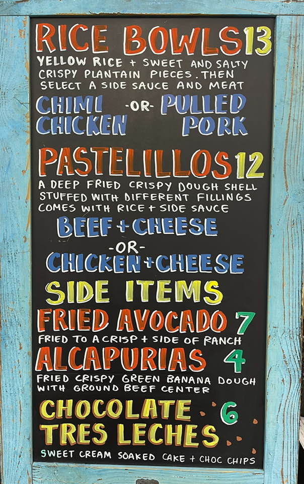 Todays menu for Red Rican Food Truck - The 1547 Project | Facebook