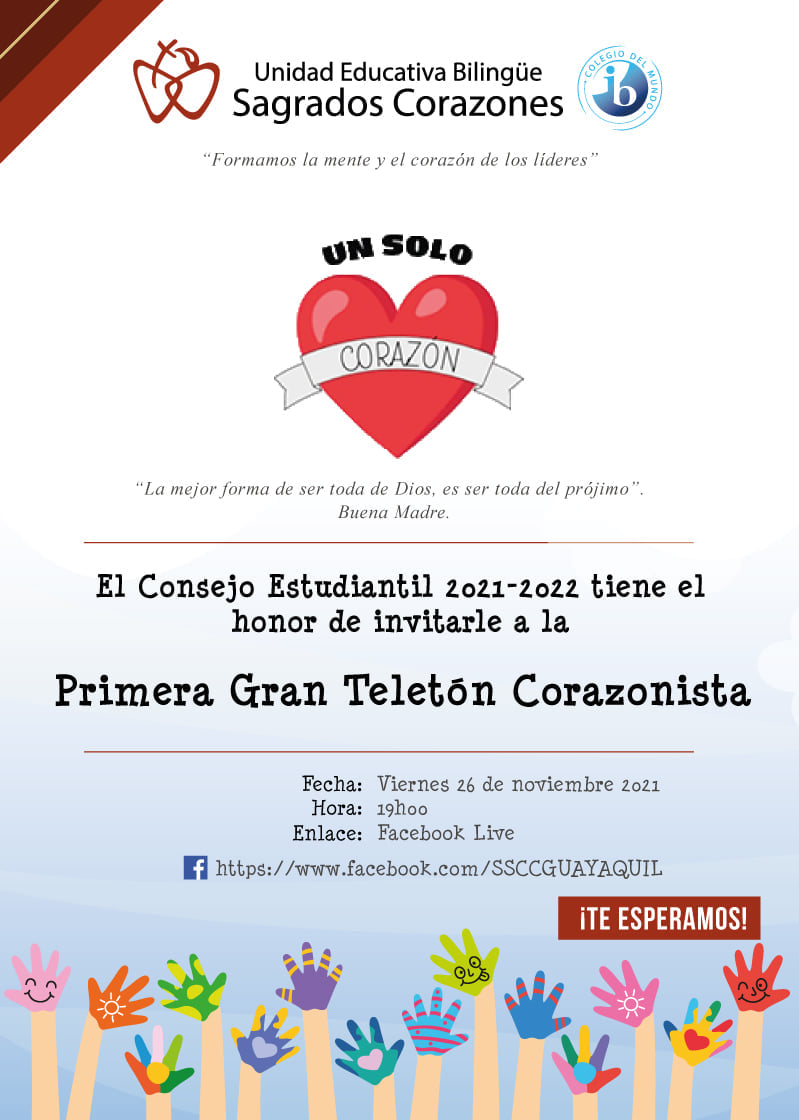 INVITACIÓN TELETÓN CORAZONISTA - Sagrados Corazones Guayaquil