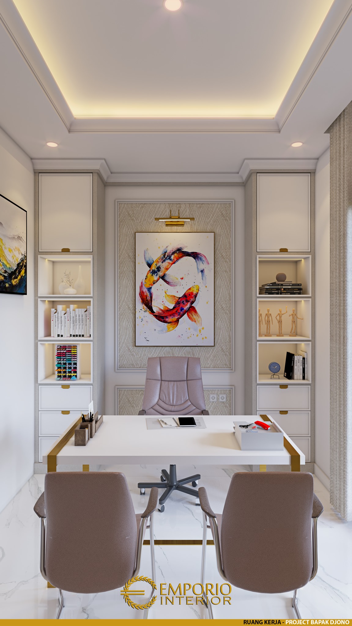 DESAIN INTERIOR RUANG KERJA RUMAH MEWAH... - Emporio Interior