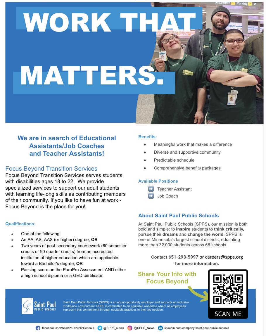 Focus Beyond Transition Services | Saint Paul MN