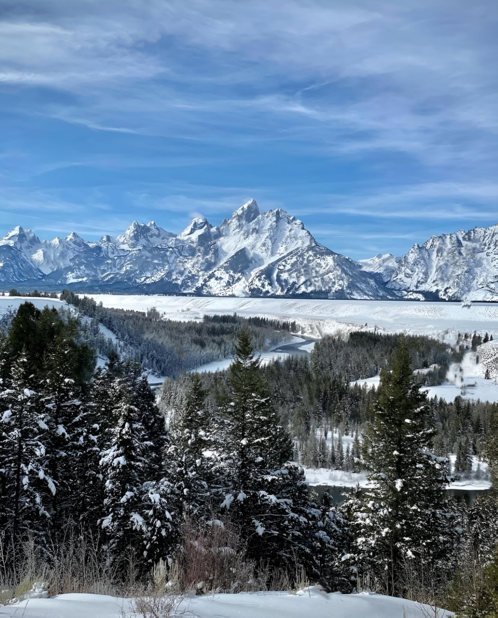 Grand Teton National Park winter scenery