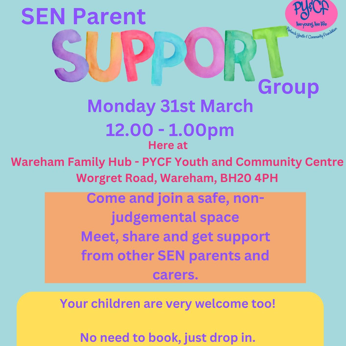 Dorset - Reminder for SEN Parents local to Wareham that the SEN parent ...