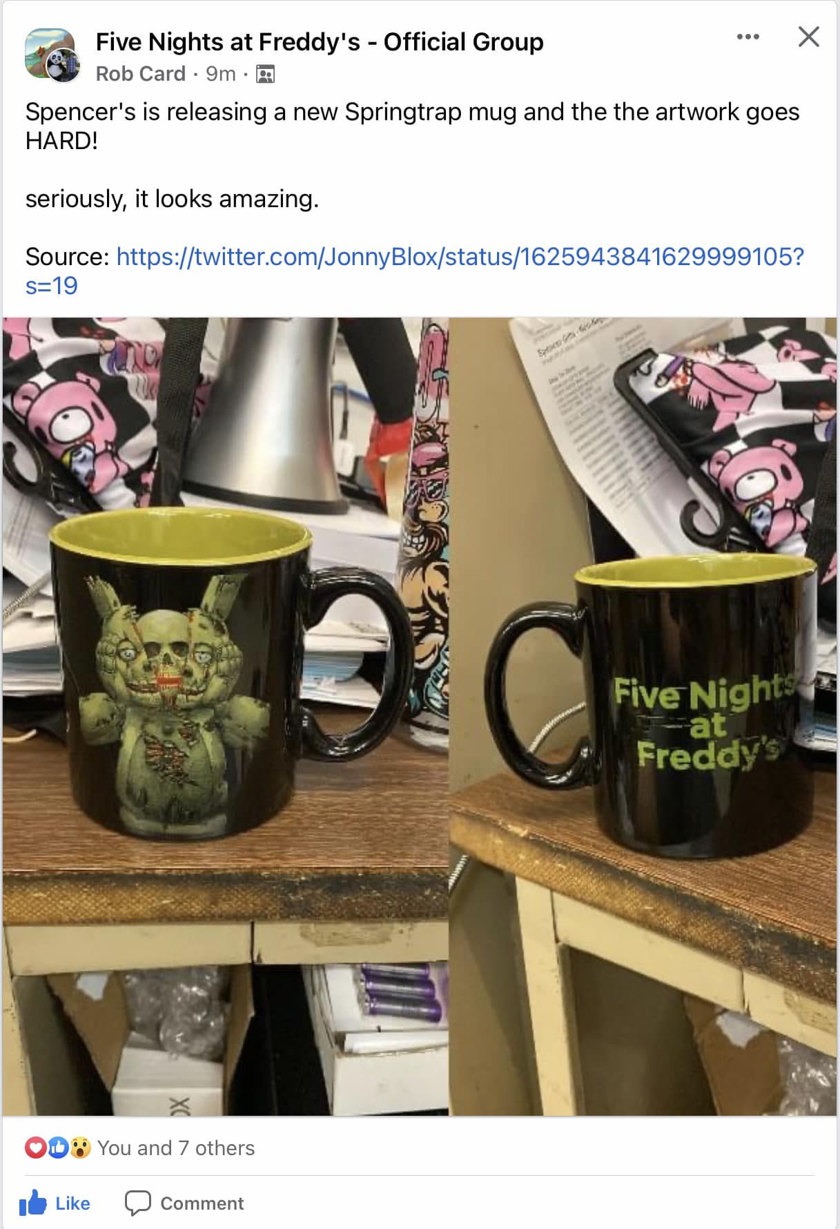 A new springtrap mug is coming soon ~... - Fazbear And Crew