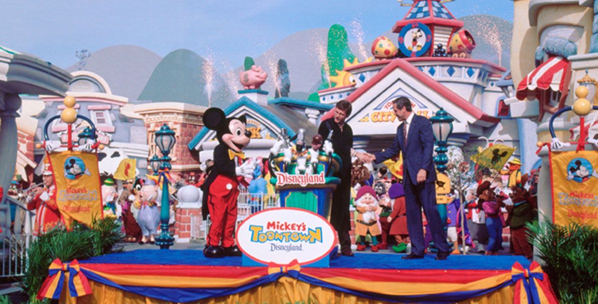 Mickey's Toontown opens at Disneyland on January 24, 1993