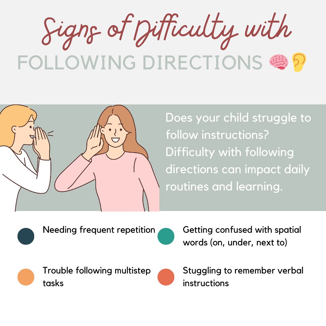 Rose - Is your child struggling to follow directions? 🚦 Difficulty with ...