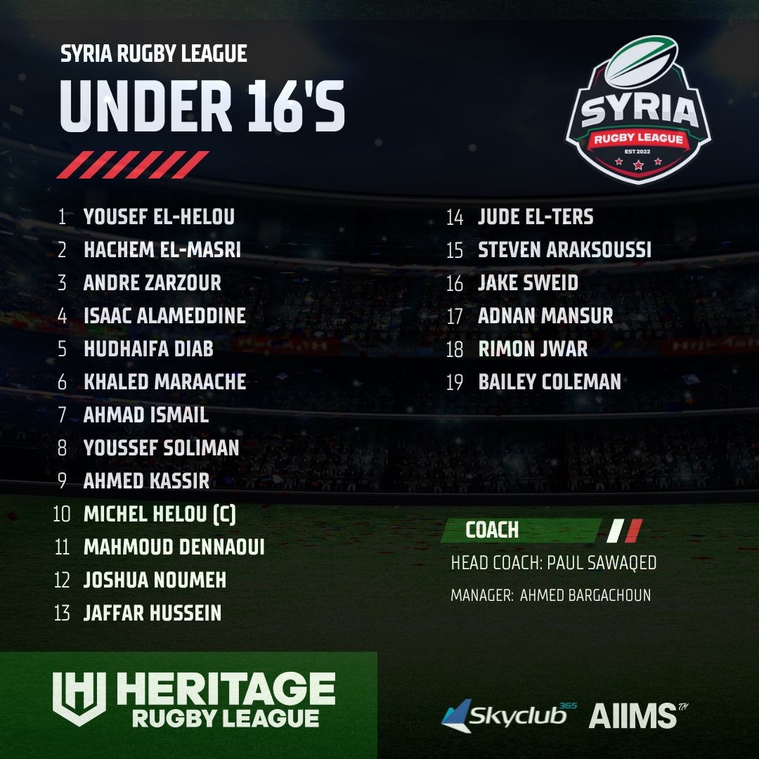 Syria Rugby League | Warwick Farm NSW