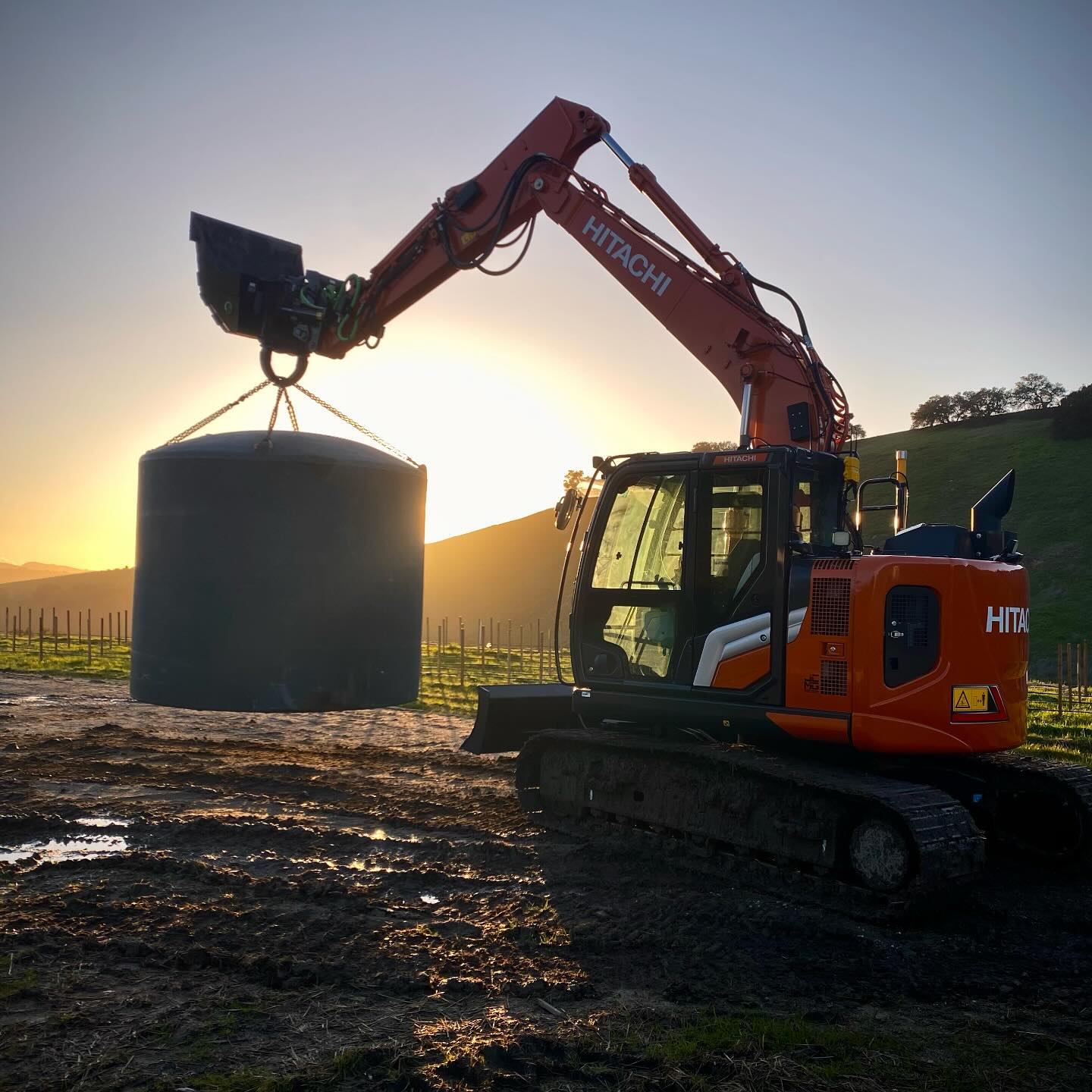 The Hitachi ZX870 during its first full day on the job in Colorado