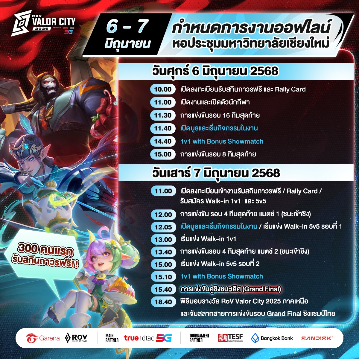 รวมทัวร์ตีป้อม - กำหนดการงานออฟไลน์ RoV Valor City 2025🏆... | Facebook