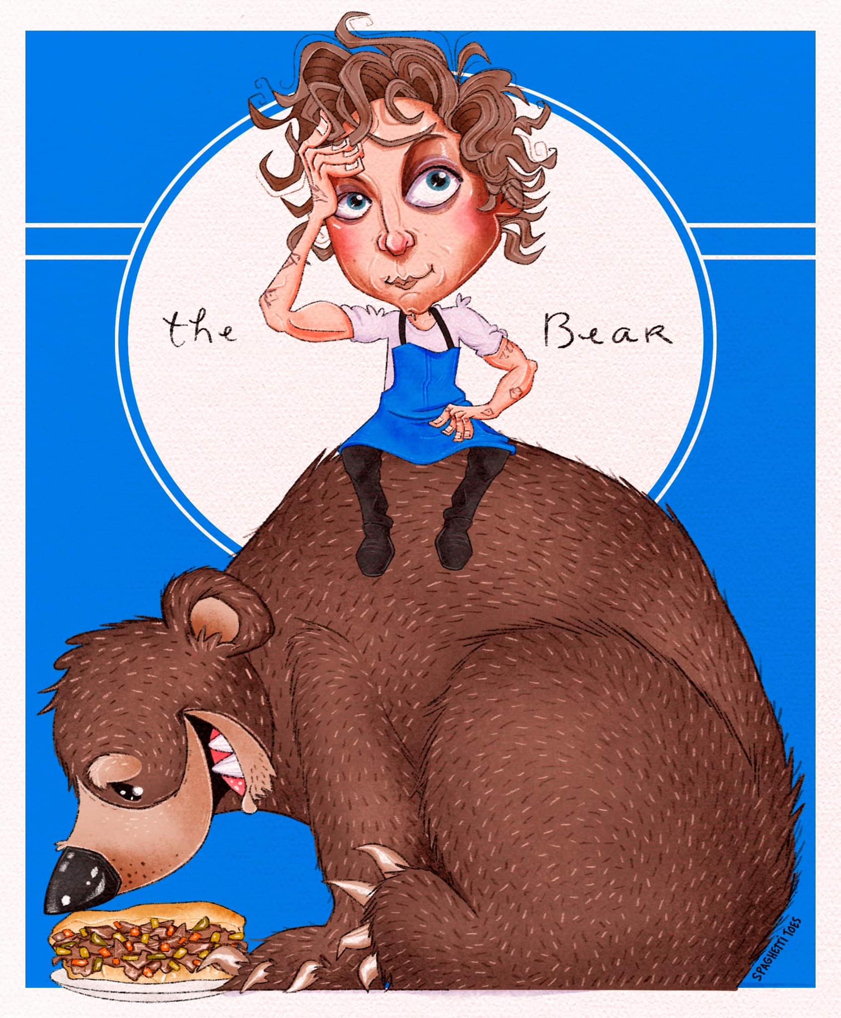 T-Shirt The Bear Lip Gallagher / Phillip Shameless, Jeremy Allen White, Unisex Nero