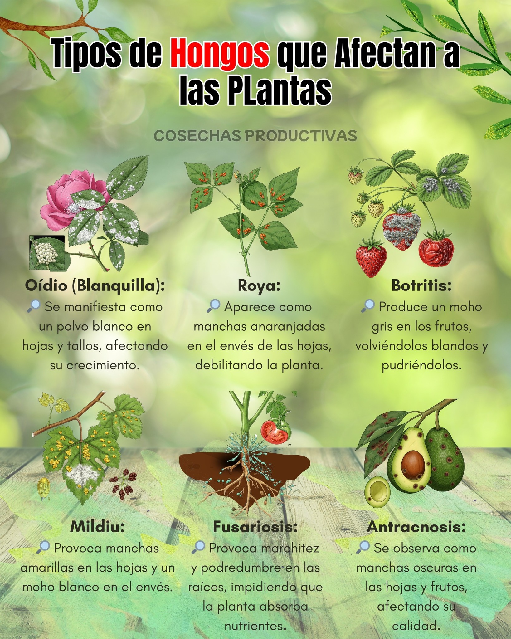 Cosechas - 🍄🌿 TIPOS DE HONGOS QUE AFECTAN A LAS PLANTAS Los hongos ...