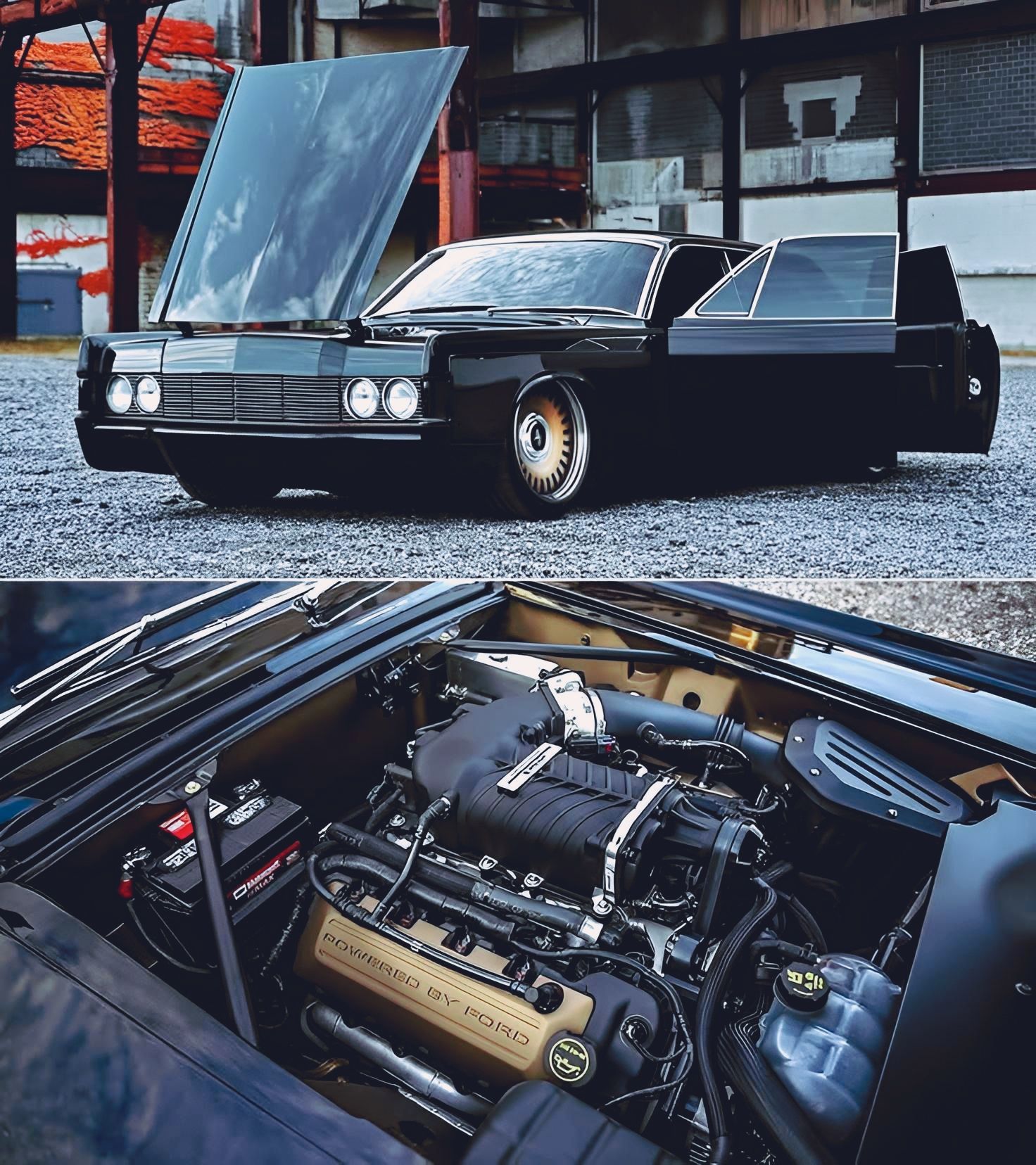 1968 Lincoln Continental custom, a classic car with eerie authority