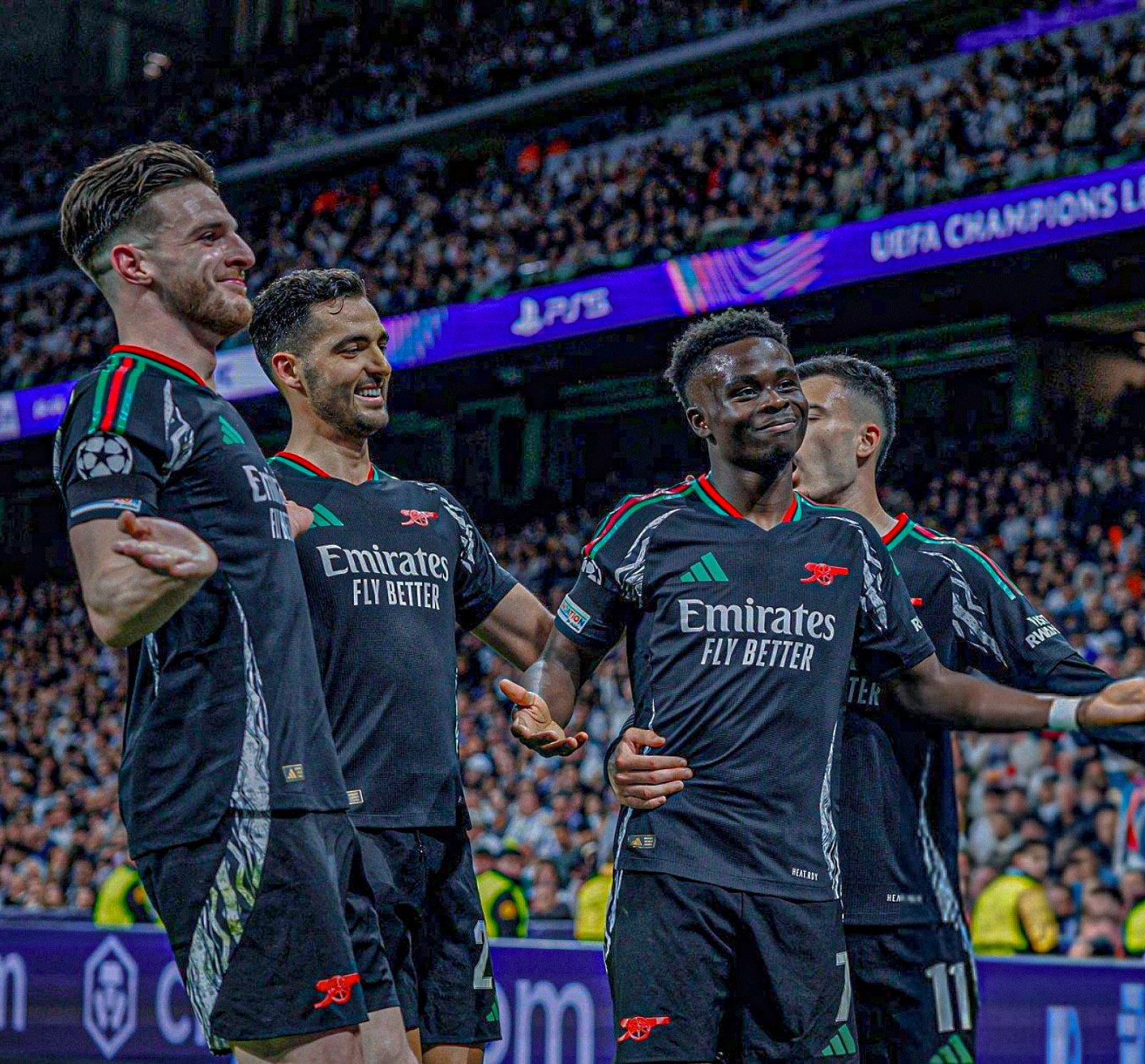 now.arsenal - Declan Rice copying Bukayo Saka’s celebration at the ...