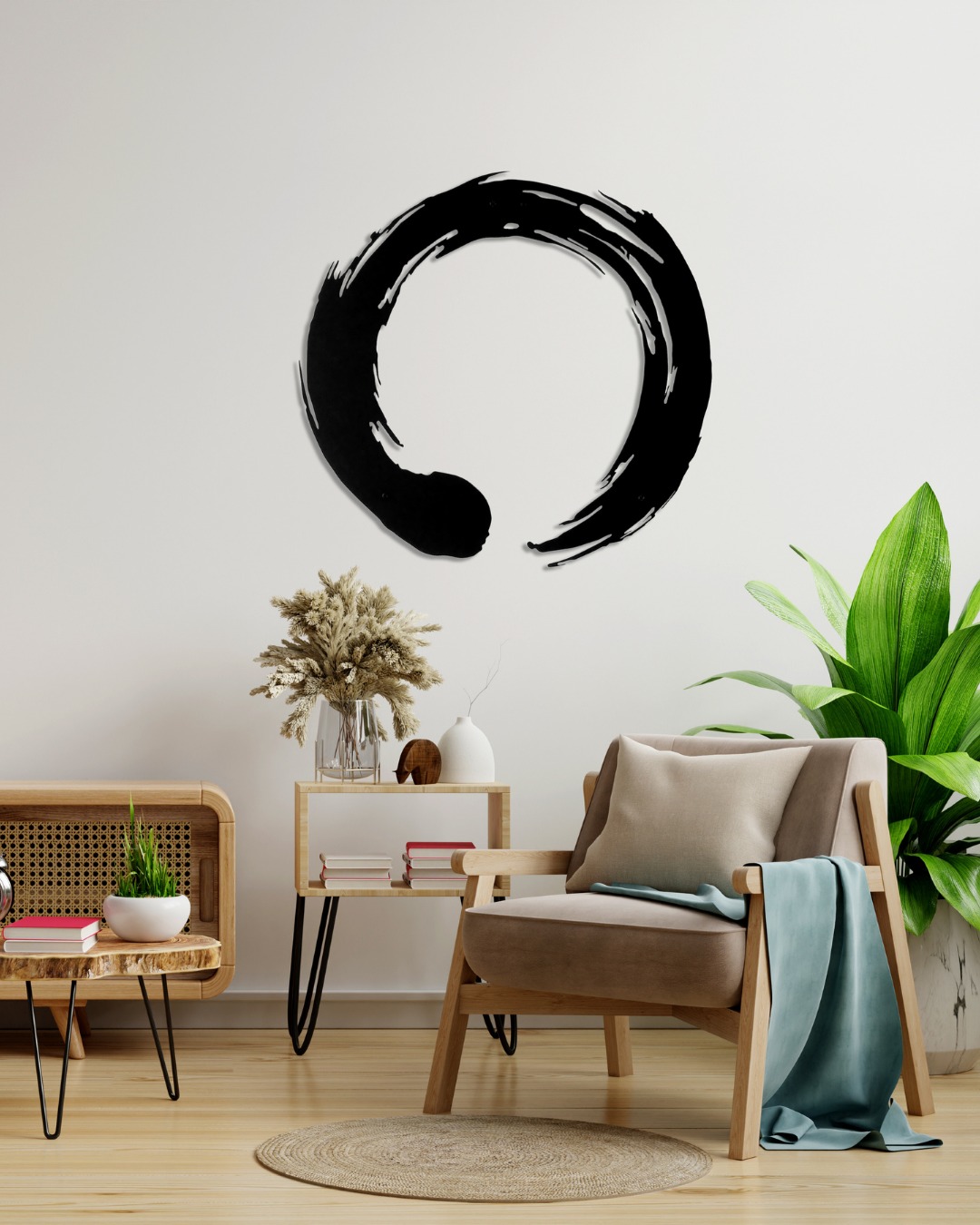 Enso Circle Metal Duvar Dekoru... - Colorfullworldstr