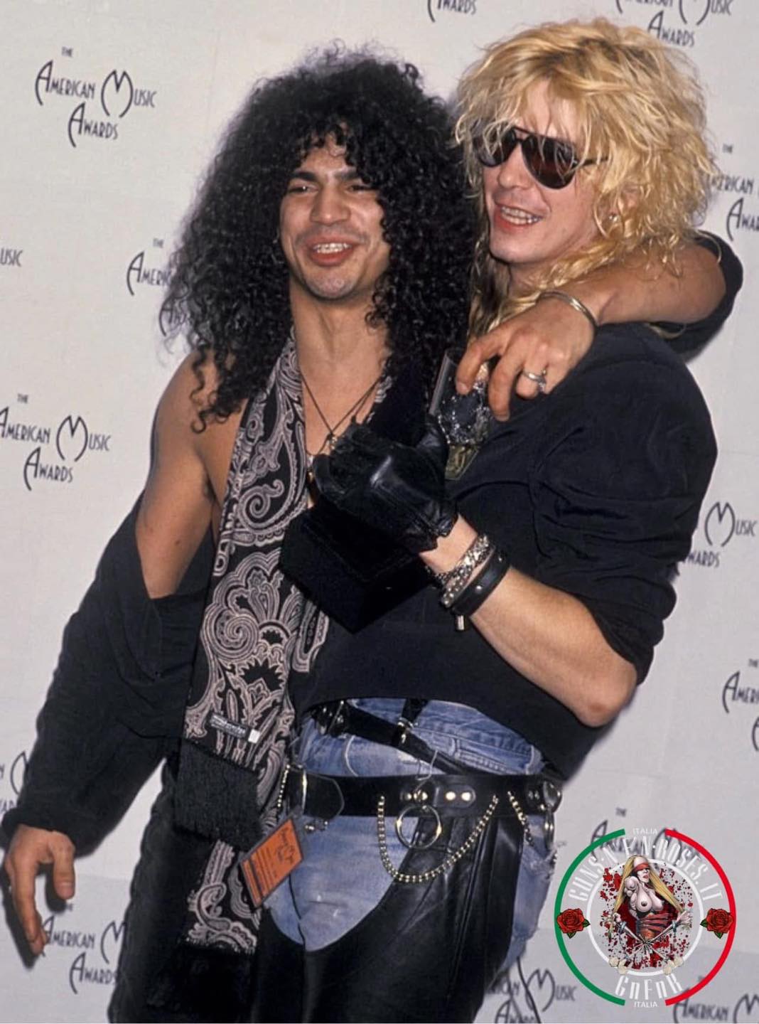 January 31, 1989. Guns N Roses at the American Music Awards. They