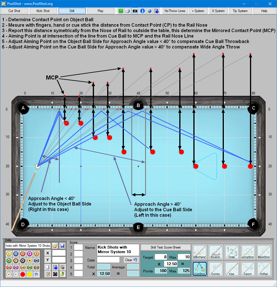 PoolShot - What System do you use to calculate where to aim for Kick ...