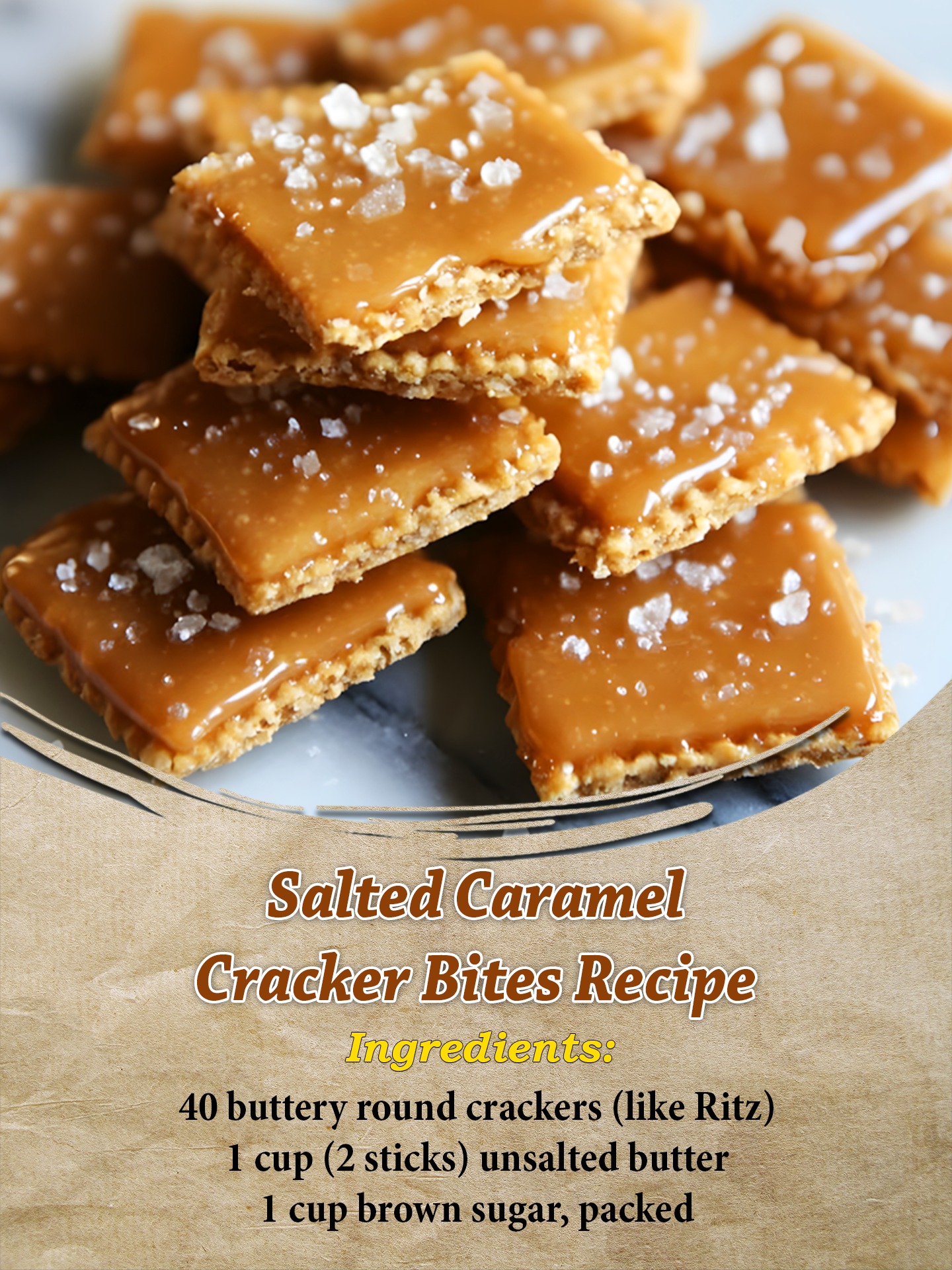 Unique - Salted Caramel Cracker Bites Recipe Ingredients: 40 buttery ...