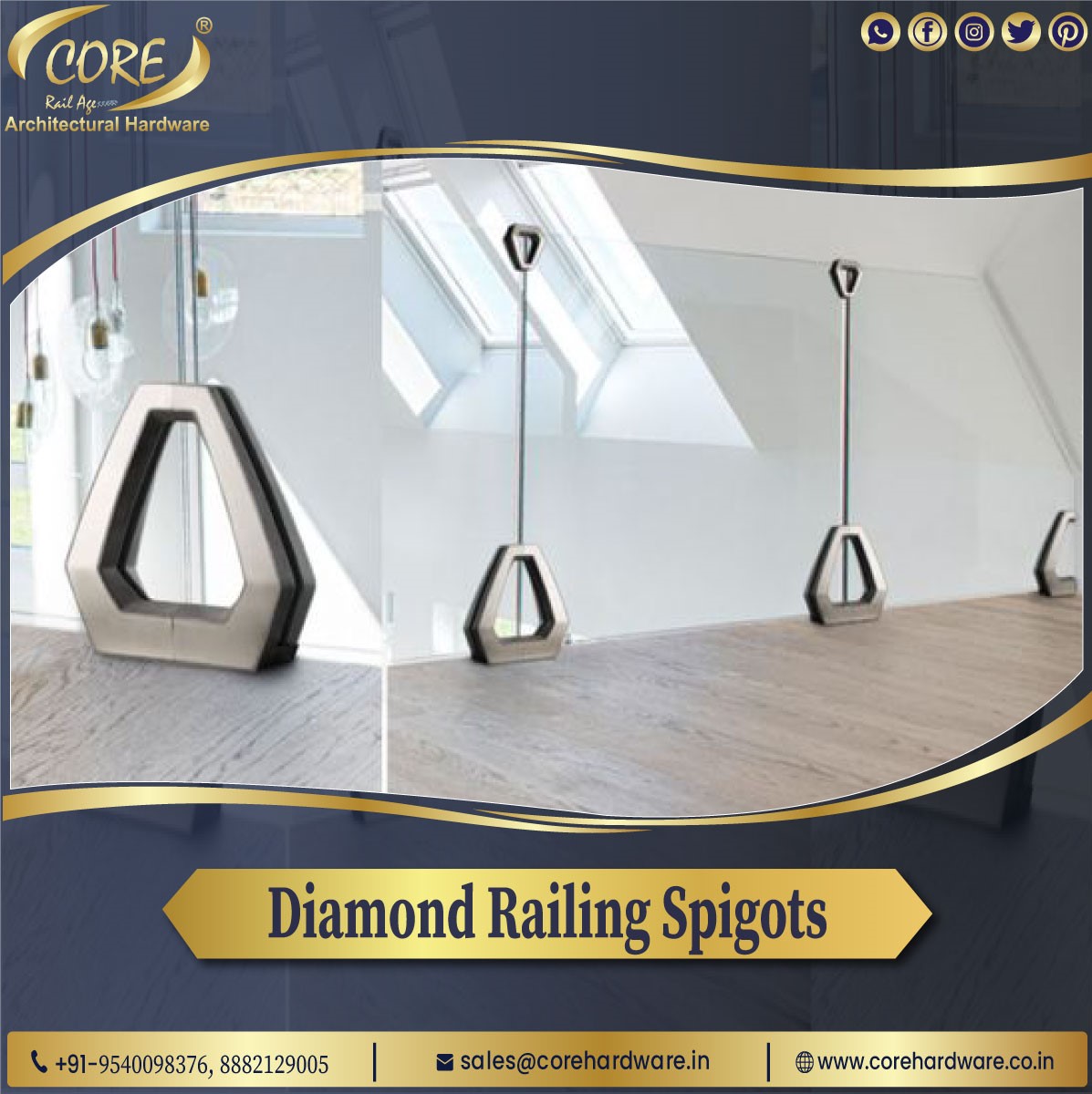 Core - Introducing Core's Diamond Railing Spigots, a perfect blend of ...