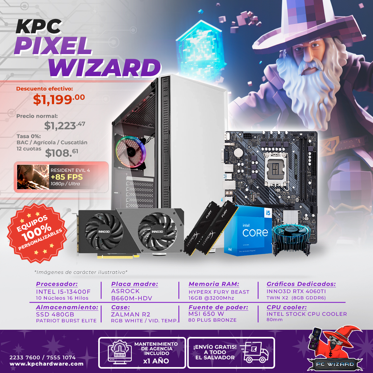 KPC - CASE: ZALMAN R2 / MID TOWER / VIDRIO TEMPLADO / RGB / WHITE ...