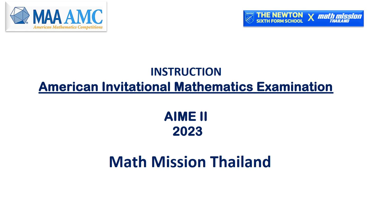 Instruction of AIME on 16 Feb 2023 *** This year, the special awards ...