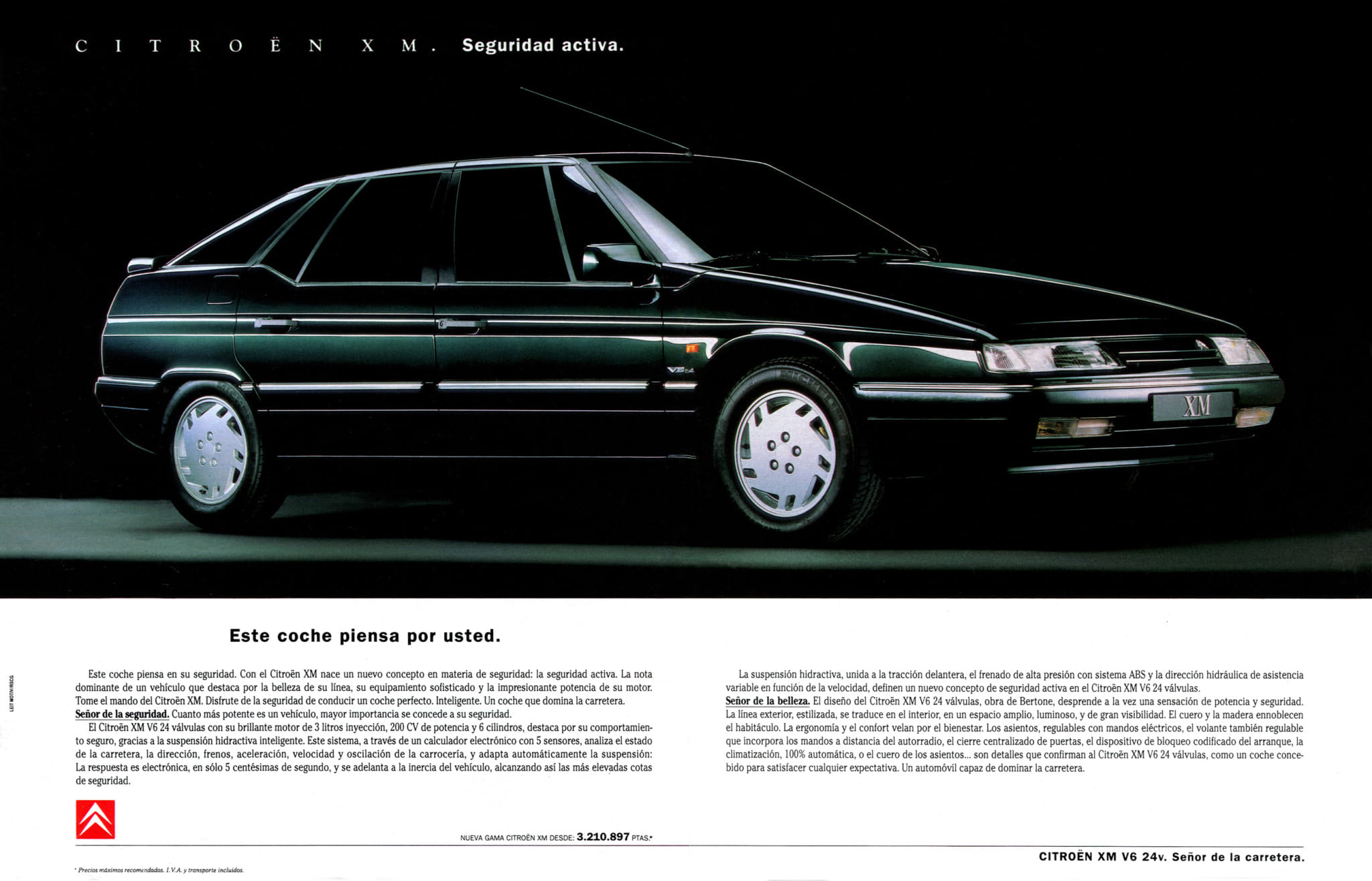 Citroën XM V6 24v advert. Spain, c. 1989