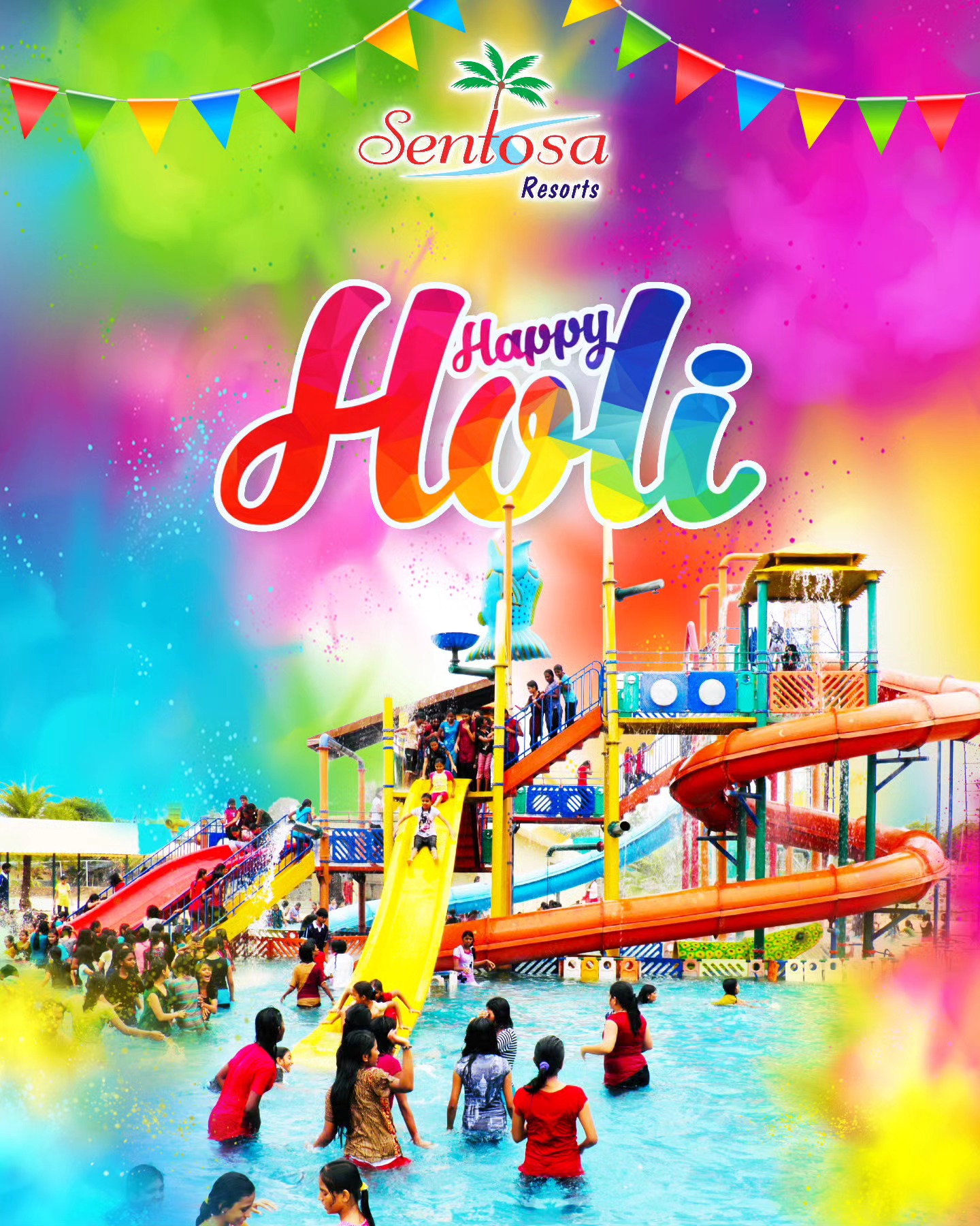 Sentosa - 🌈Holi Greetings from @sentosaresorts 🌈 💦 Get ready to dive ...