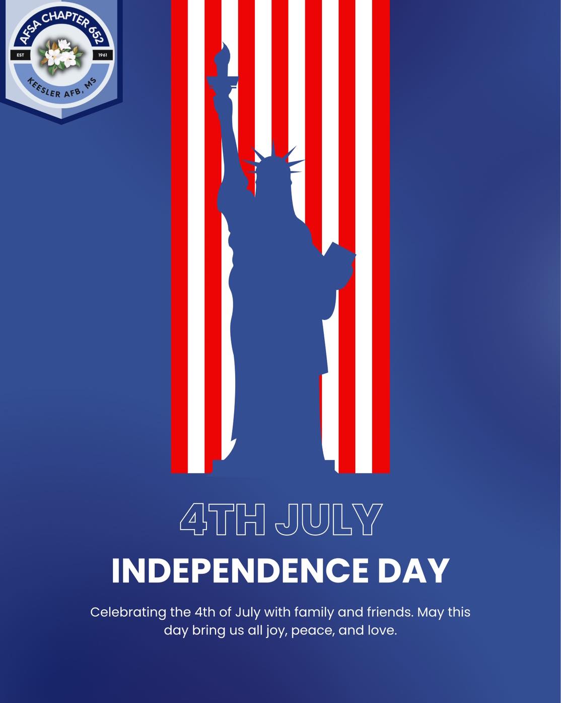 Red, white, and blue! Happy... - AFSA Chapter 652 Keesler AFB