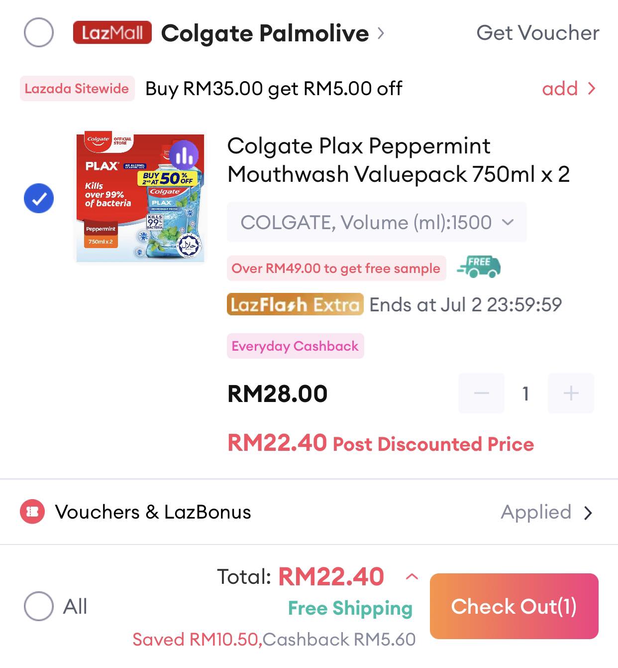 🦷 Colgate Plax Peppermint... - Freebies Land Malaysia | Facebook