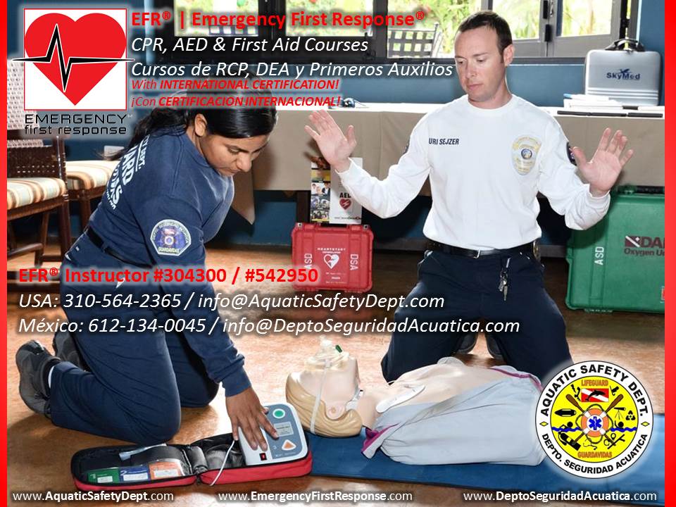 Curso RCP, DEA y Primeros Auxilios | EFR®/PADI® | CPR, AED & First Aid ...